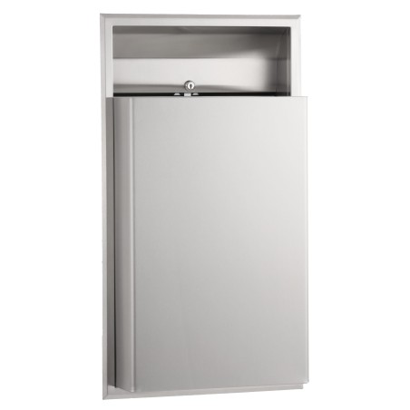 Poubelle semi-encastrée inox avec réceptacle amovible