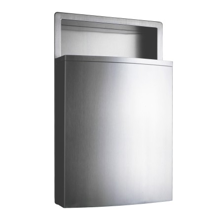 Poubelle semi-encastrée design murale inox