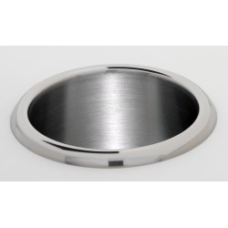 Miniature-0 Trappe ouverte ronde inox brillant sur plan pour déchets BO-532