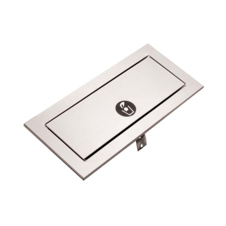 Trappe inox PUSH à clapet de poubelle horizontale  ou verticale