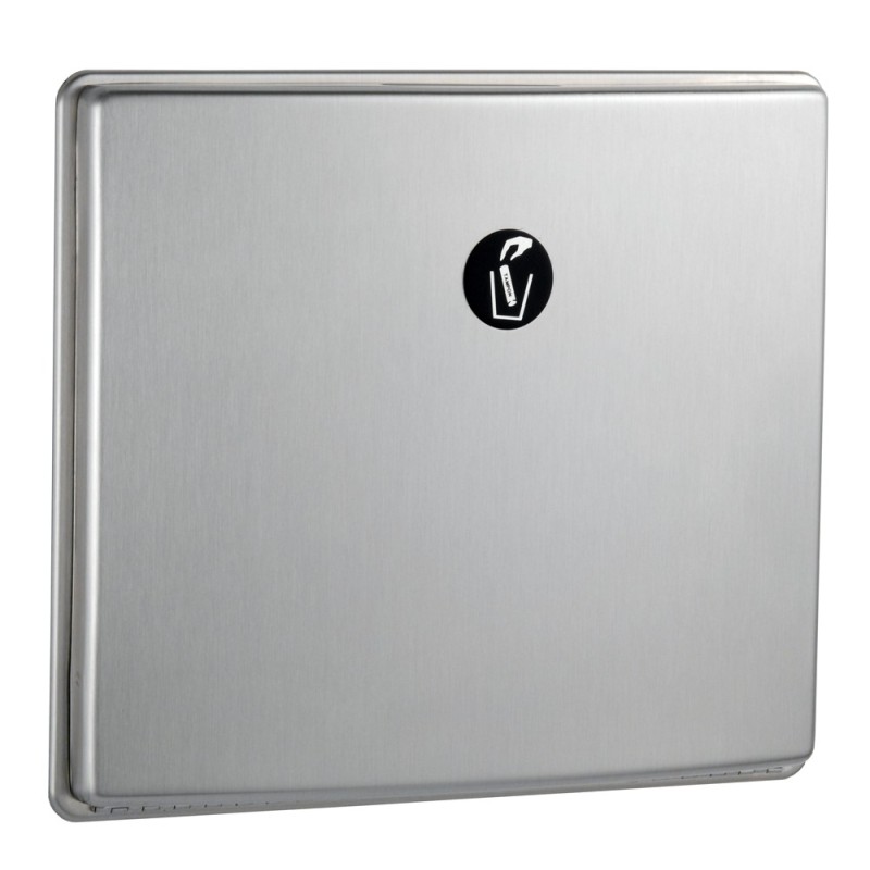 Recessed hygienic waste receptacle NOVA