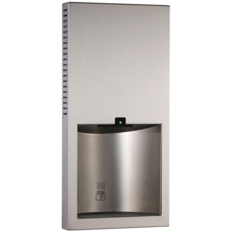 Recessed electrical design hand dryer in stainless steel