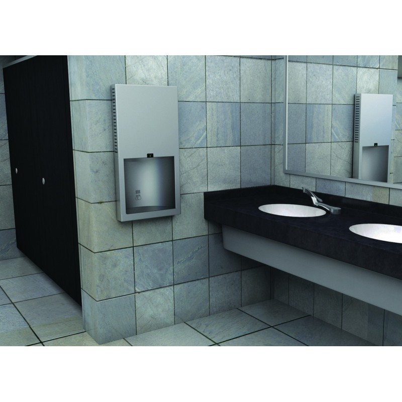 Secamanos de inox cepillado de ALTA VELOCIDAD automático semi encastado