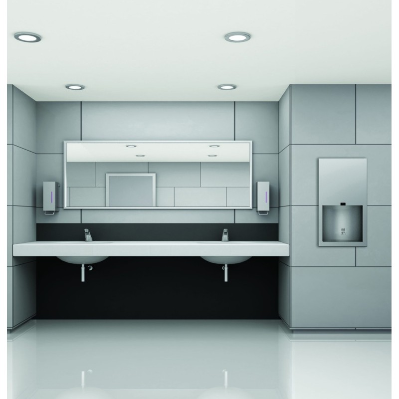 Brushed stainless steel HIGH SPEED automatic semi-recessed