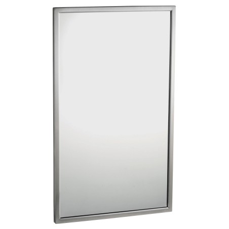 Miroir avec cadre inox soudé pour collectivités
