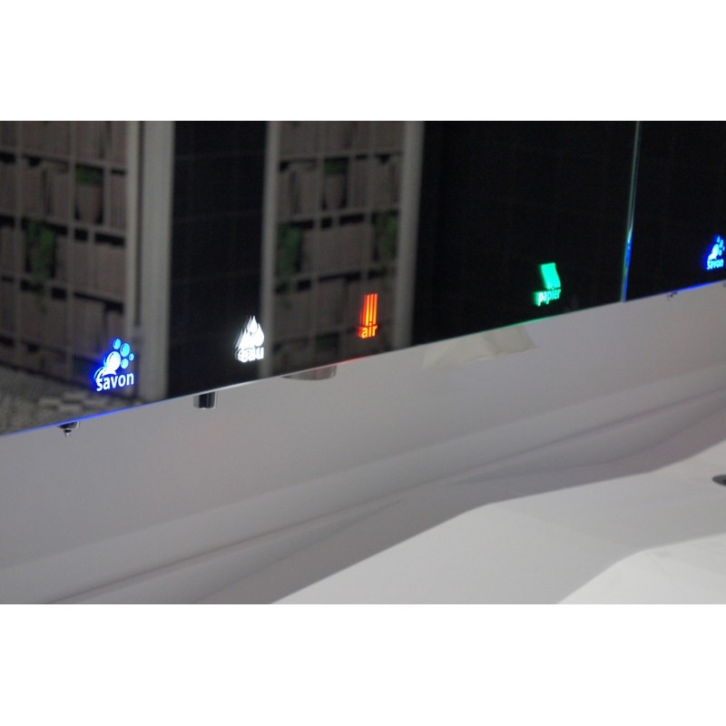 Mueble espejo alto  4 en 1 "jabón-agua-aire-papel"