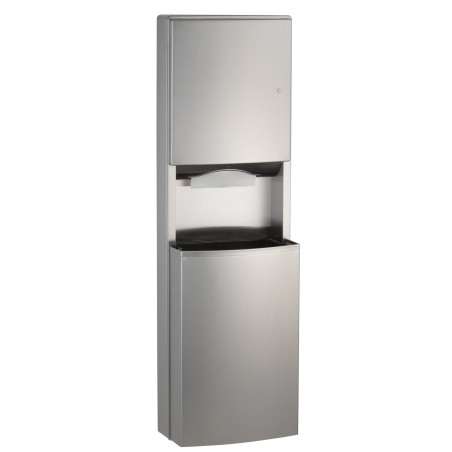 Wall-mounted stainless steel design waste paper basket for high-end toilets