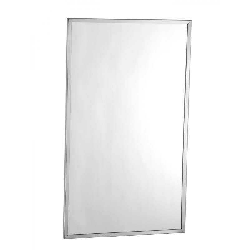 Mirror with stainless steel frame