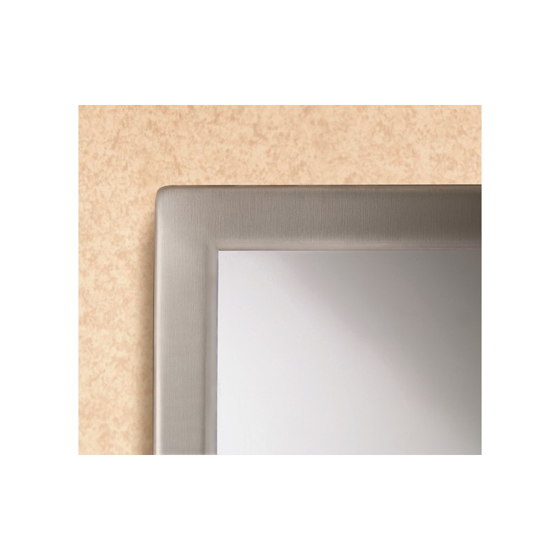 Miroir cadre inox angles soudés