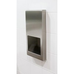 Sèche-mains électrique encastré inox design PMR fixation dissimulée