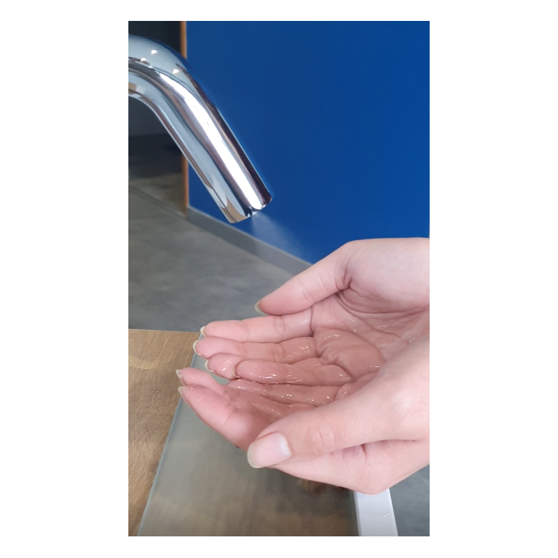 Distributeur sans contact de solution hydro-alcoolique en spray Distributeur sans contact de solution hydro-alcoolique en spray