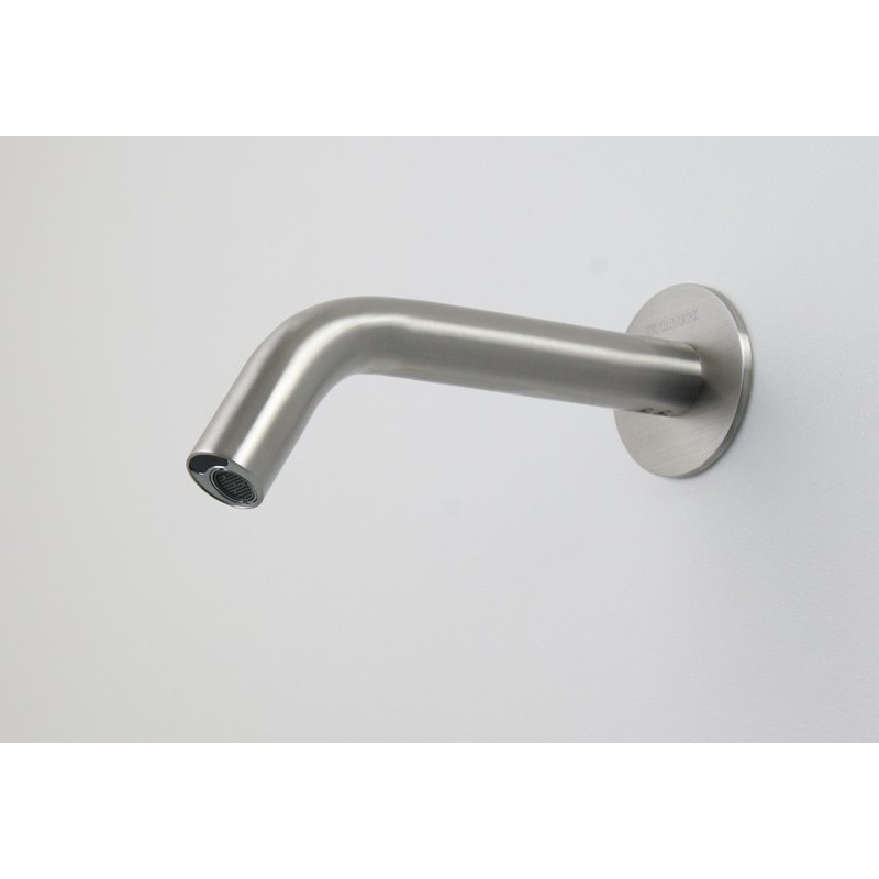 Bec mural électronique inox brossé ligne courbe élégante