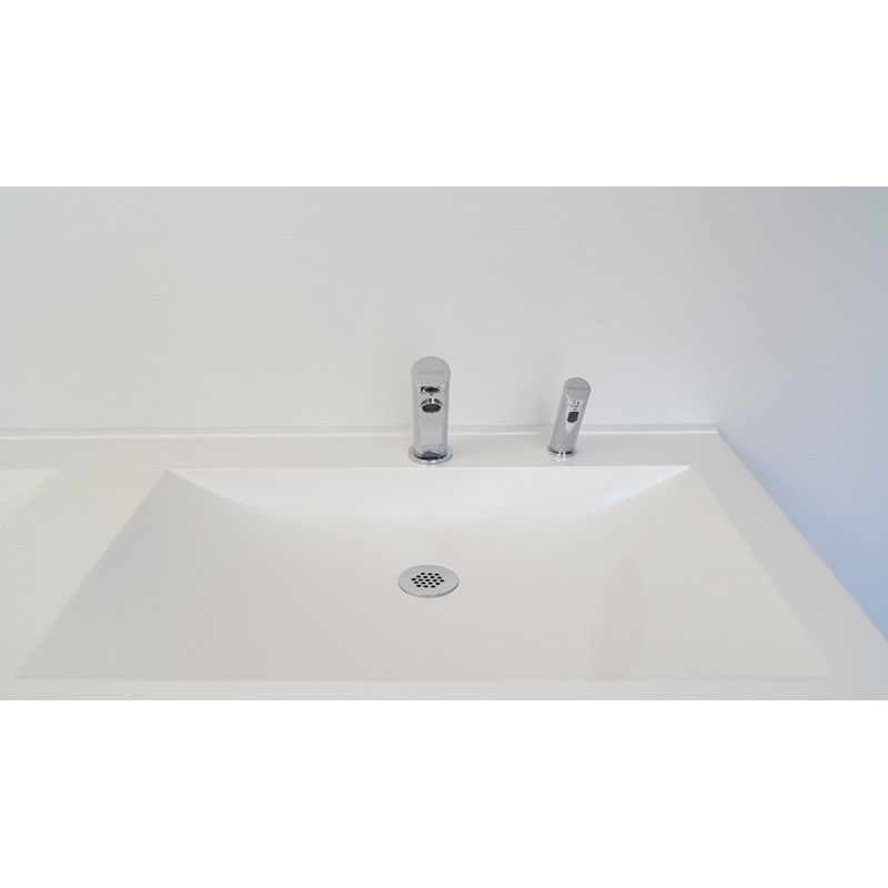 Distributeur design moderne savon liquide automatique TOUCH FREE encastrable sur lavabo
