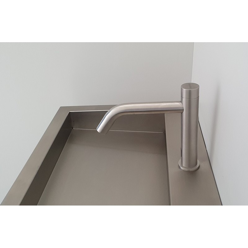 Robinet automatique inox brossé EXTREME L pour vasque large