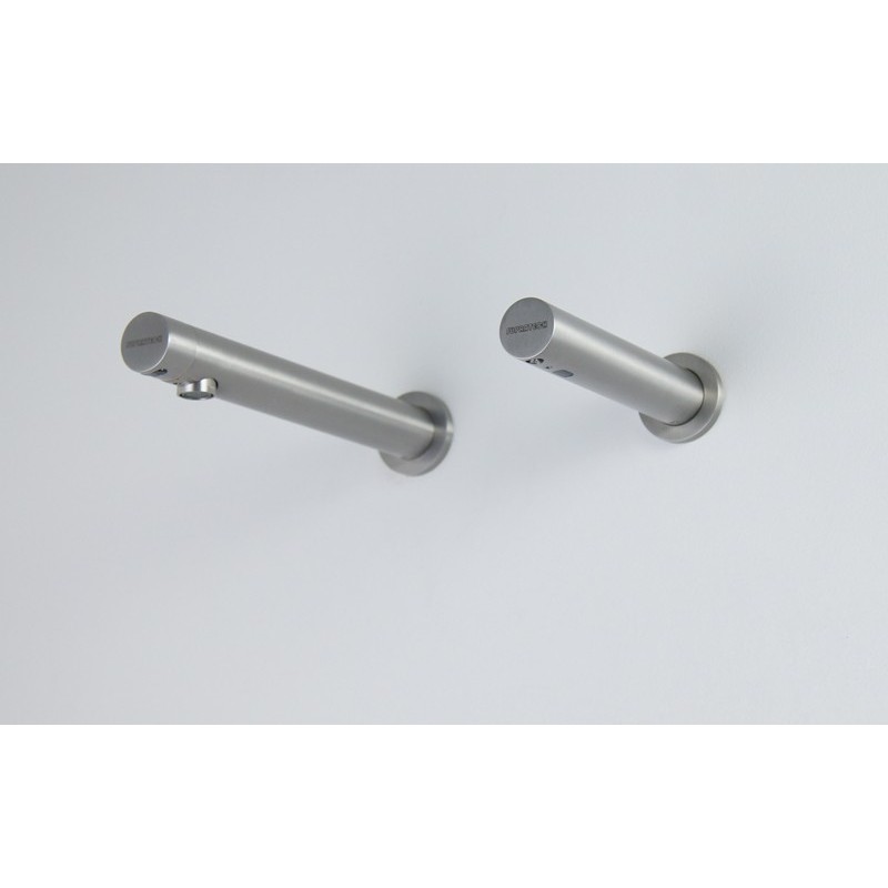 Combinaison eau et savon robinetterie murale inox automatique AKWALINE et RONDEO