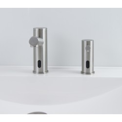 Miniature-6 Robinets eau et savon compacts, robustes et designs ELITE inox pour usage intensif RES-75-S1