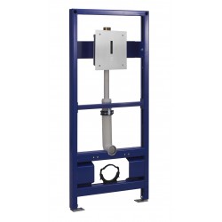Toilet frame with electronic and vandal resistant flush I-caro