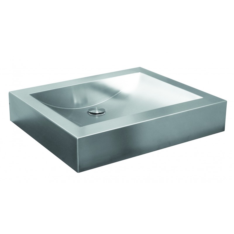 Photo Lavabo rectangular de acero inoxidable L-048-S