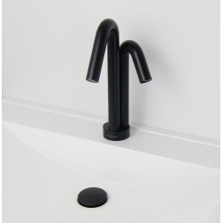 Miniature-3 Robinet mono-trou pour lave-mains avec distributeur savon intégré ONE noir mat RES-57-N
