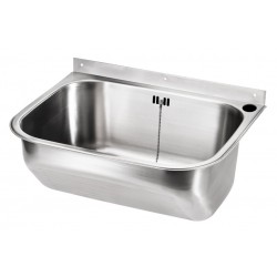 Miniature-1 Bac de lavage mural inox avec trou robinet B-050