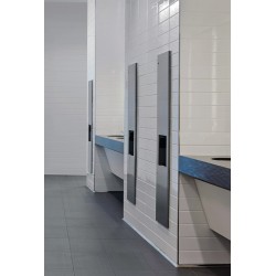 Miniature-1 Combiné distributeur de papier essuie-mains et poubelle encastrable inox pour collectivités BO-39003