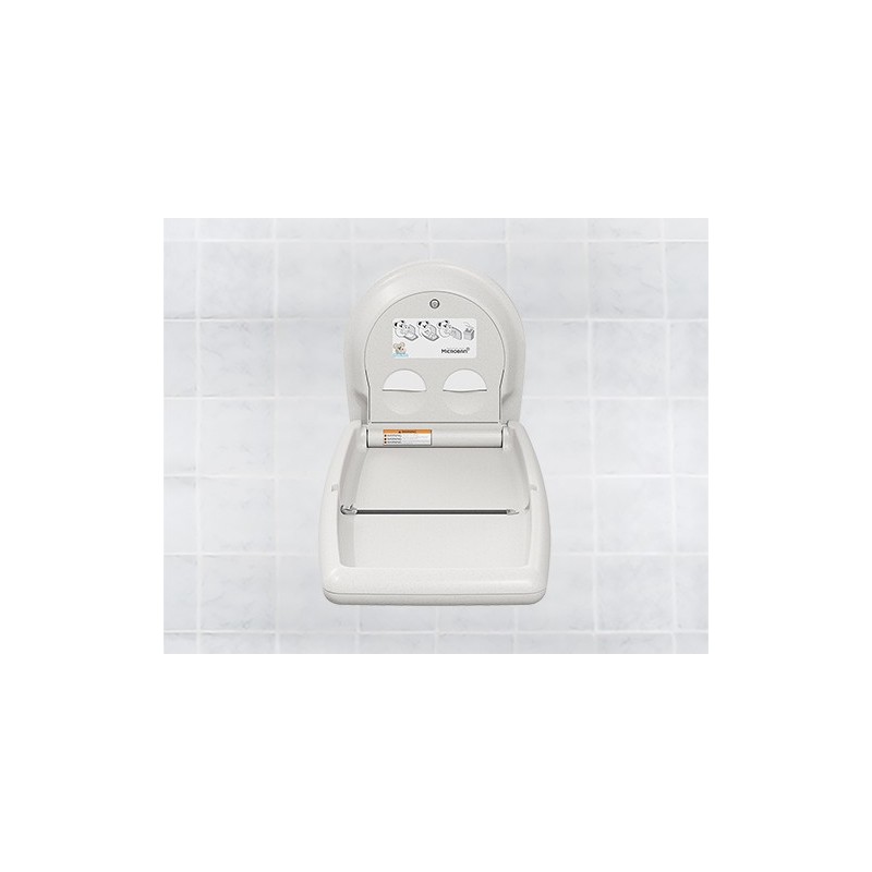 Wall-mounted retractable vertical changing table for facilities Wall-mounted retractable vertical changing table for facilities