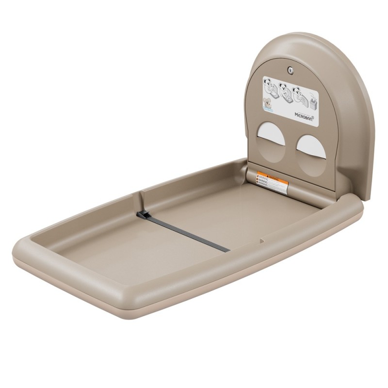 Mesa de cambio plegable vertical color crema