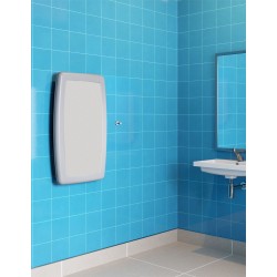 Wall-mounted changing table with space-saving design for collective facilities and public places Wall-mounted changing table with space-saving design for collective facilities and public places