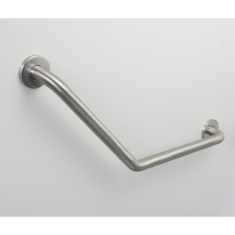 Angled grab and hinged bar