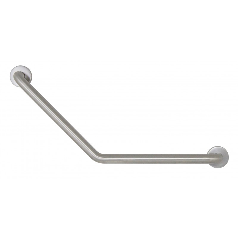 Photo 135° angled grab bar in stainless steel IB-011-S