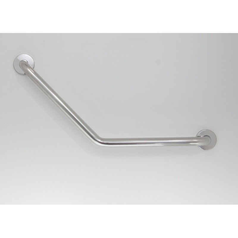 Barre de relèvement inox brillant 135° pour PMR