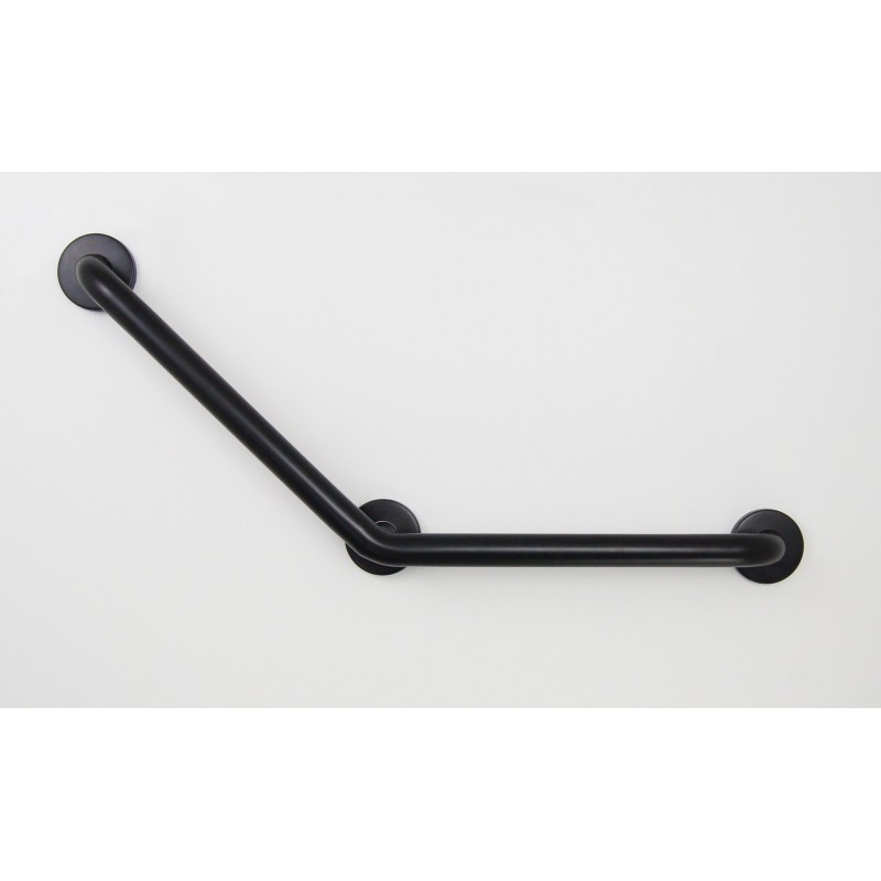 Stainless steel angled grab bar 135° with 3 fixing points