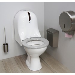 Miniature-3 Toilettes pour usage collectif avec siège autonettoyant HYGISEAT, déclenchement sans contact manuel SUP1000-SUP1065