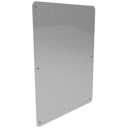 Vandal-proof stainless steel mirror - screw or adhesive mount