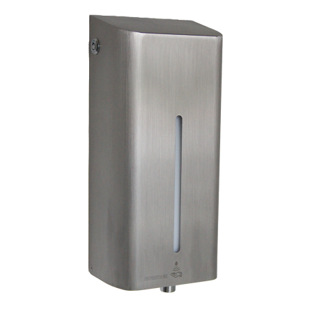 Distributeur automatique mural inox de savon grande capacité 2L