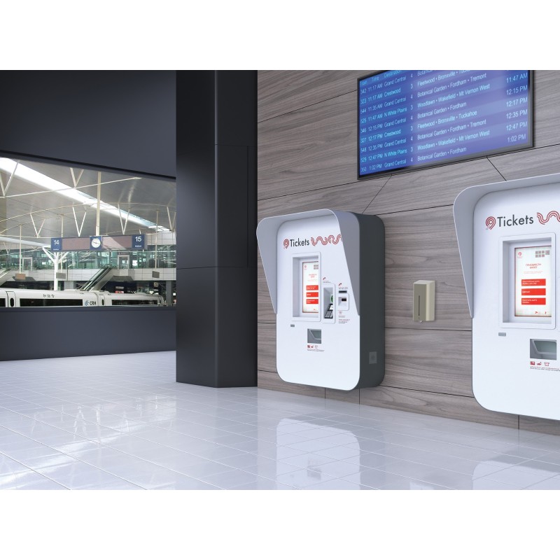 Dispensador de inox automatico de jabón con fijación mural acabado pulido