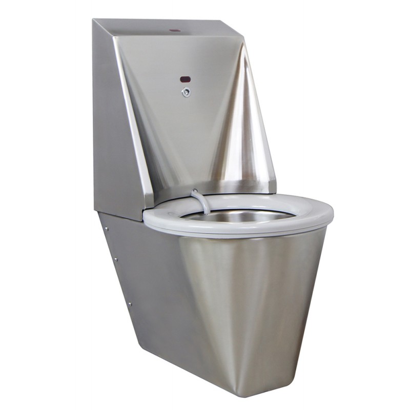 Photo WC suspendu inox autonettoyant HYGISEAT pour usage collectif SUP1100