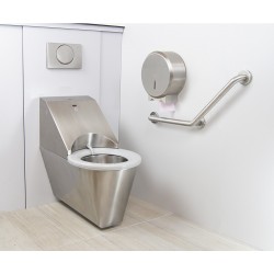 Automatic stainless steel HYGISEAT toilet, wheel chair access