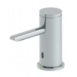 Distributeur de savon mousse design TRIMEO sur lavabo avec voyant led indicateur de niveau