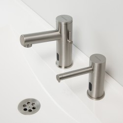 Miniature-2 Mitigeur lavabo inox sans contact ELITE avec distributeur de savon ELITE design assorti RES-74-S1