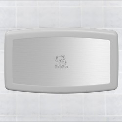 Wall-mounted stainless steel public changing table, foldable