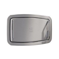 Horizontal stainless steel recessed changing table for shared facilities