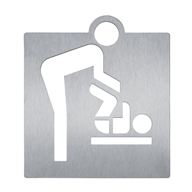 Photo Pictogram nursery baby changing table in stainless steel WAC-420