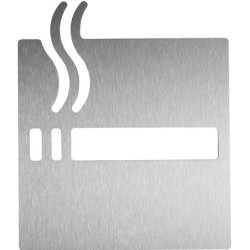 Stainless steel smoking sign, on request