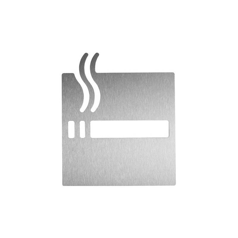 Stainless steel smoking sign, on request