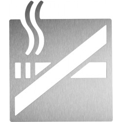 Miniature-3 Pictogram non smoker in stainless steel, on demand WAC-204