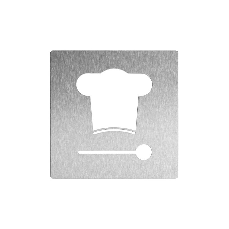 Stainless steel kitchen pictogram, on request