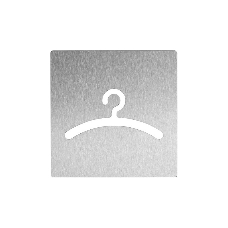 Stainless steel changing room pictogram, on request