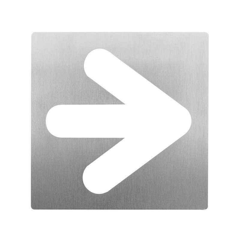 Reversible arrow sign stainless steel