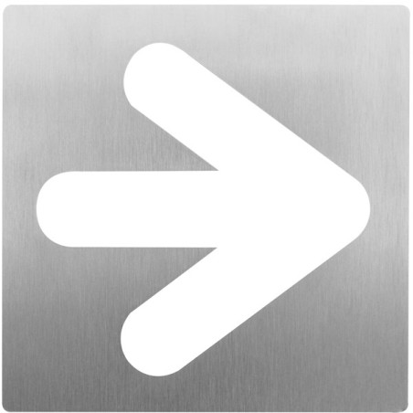 Pictogramme flèche réversible inox